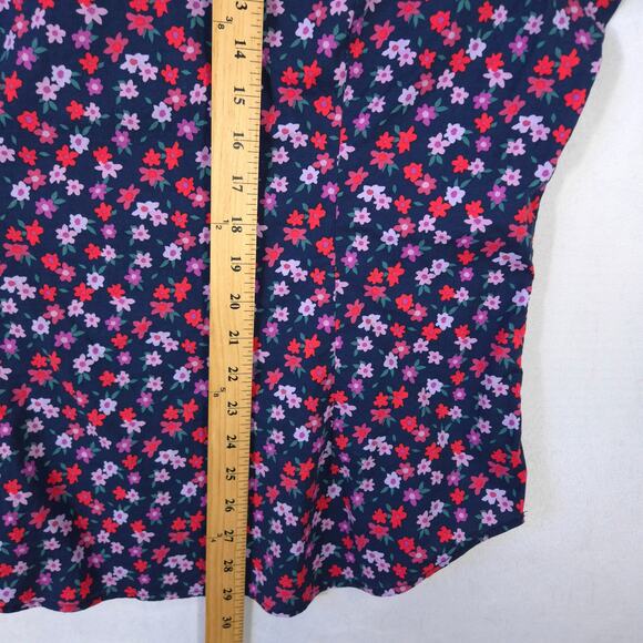 Bonobos Shirt Mens L Navy Multi Floral Riviera Athletic Fit Stretch Short Sleeve - Picture 7 of 9